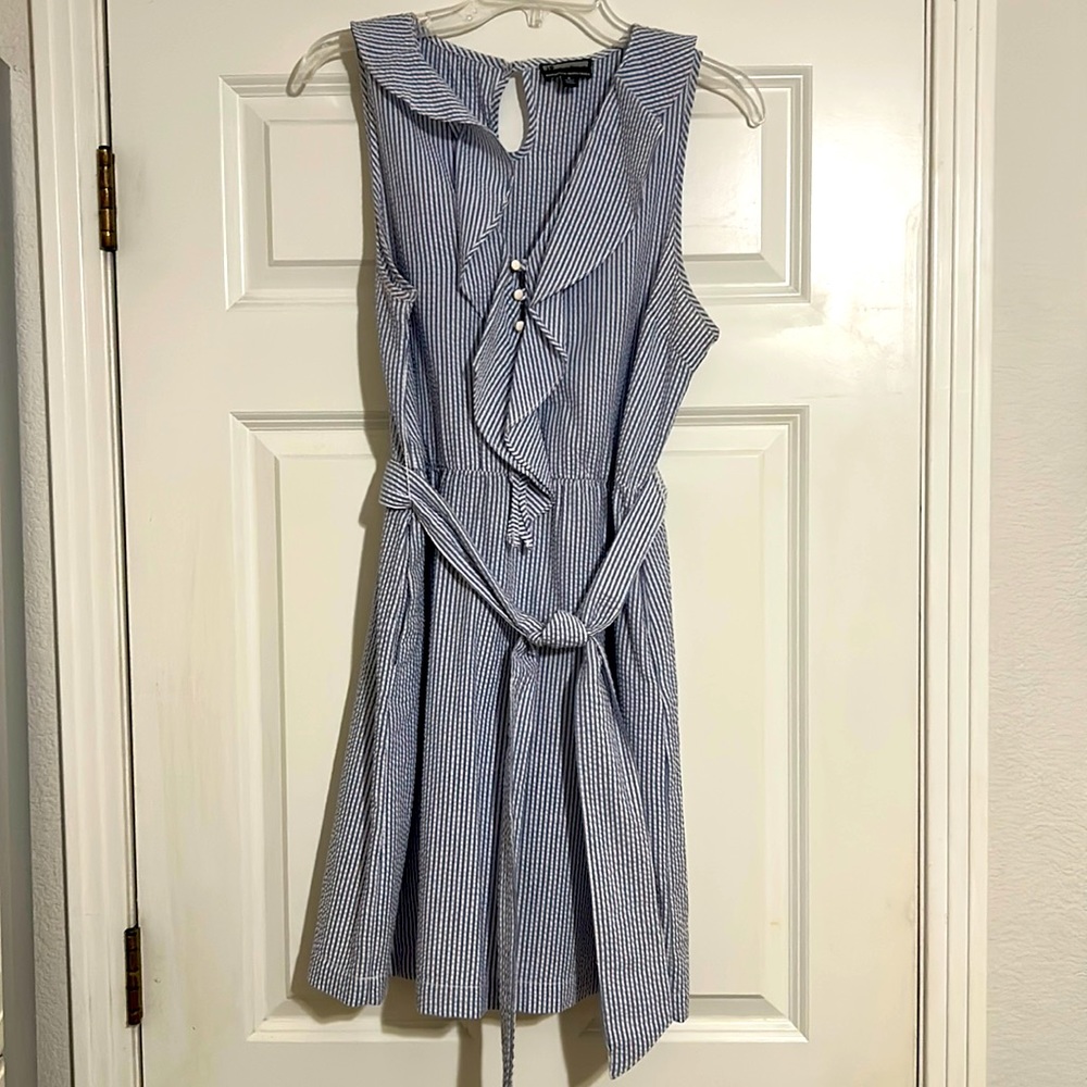 Blue and White Gingham Dress